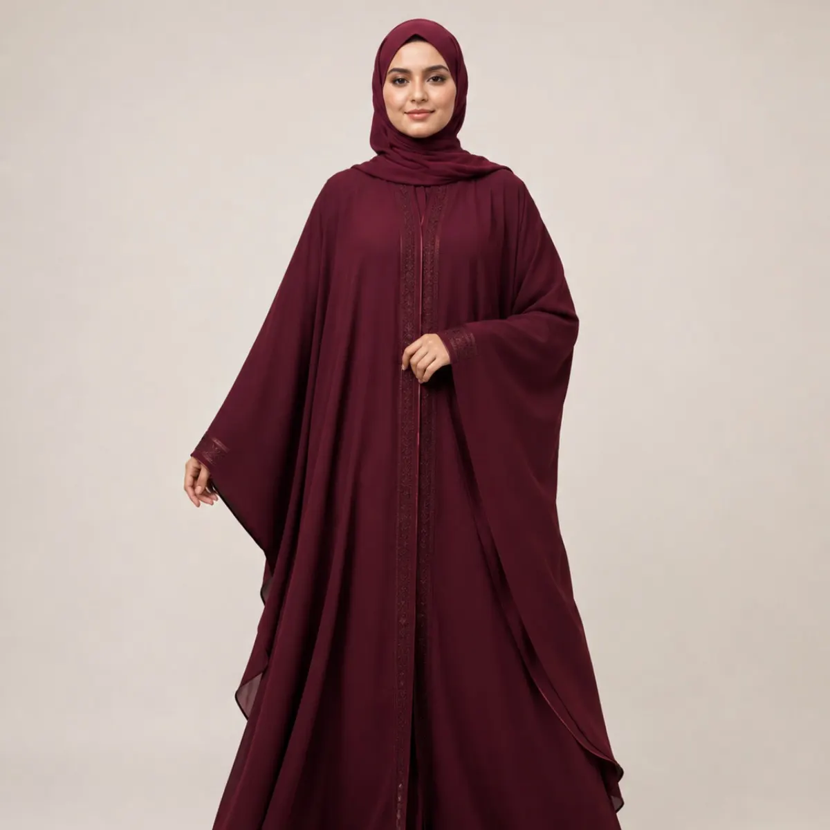 Double Layer Hand Abaya